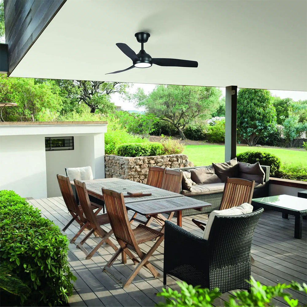 Daytona 52" DC Smart Ceiling Fan With WIFI Remote Control + LED Light Matt Black - MDDC1333M