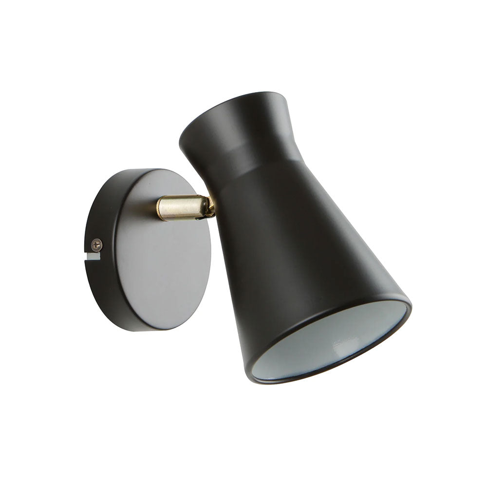 Interior Cone Iron Adjustable Shade Antique Brass Highlight Wall Light Matte Black - MECTO-W1