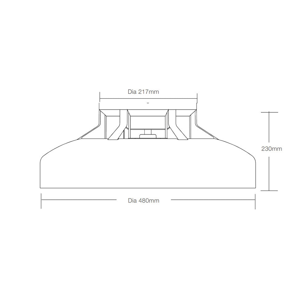 Fantom DC Bladeless Smart Ceiling Fan With WIFI Remote Control + LED Light Matt White - MFDC480W