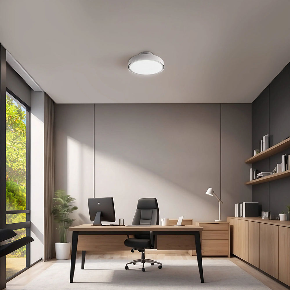 Fantom DC Bladeless Smart Ceiling Fan With WIFI Remote Control + LED Light Matt White - MFDC480W