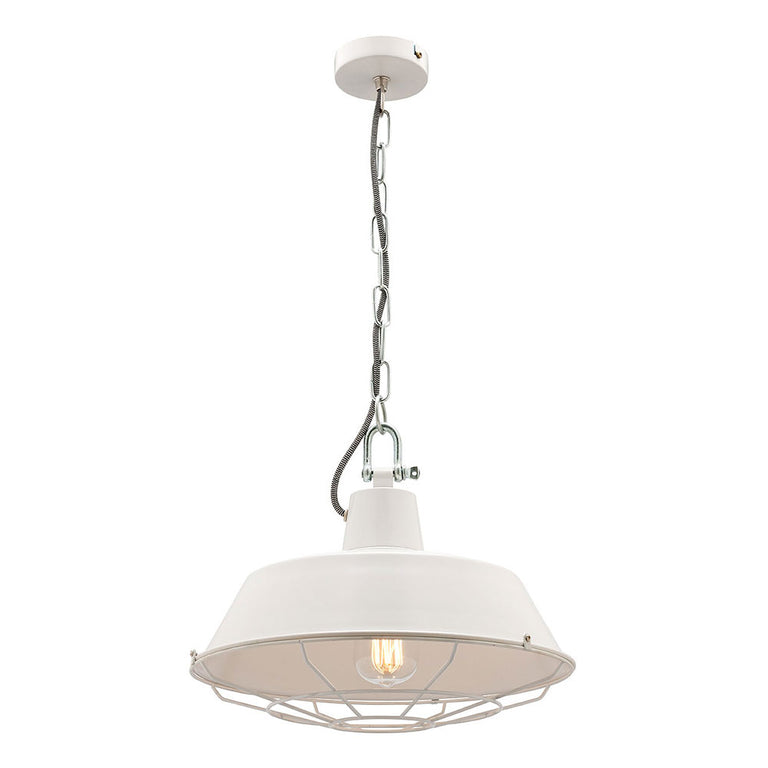 Royce Metal Pendant Light Matt White - MG9731WHT