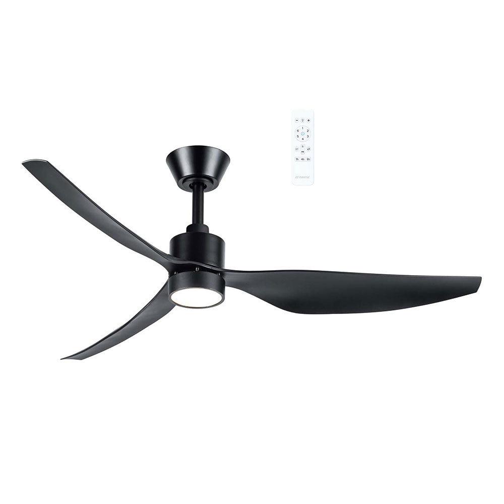 Genoa 50" DC Smart Ceiling Fan With WIFI Remote Control + LED Light Matt Black - MGDC1333M