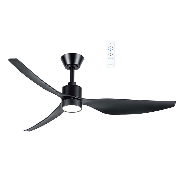 Genoa 50" DC Smart Ceiling Fan With WIFI Remote Control + LED Light Matt Black - MGDC1333M