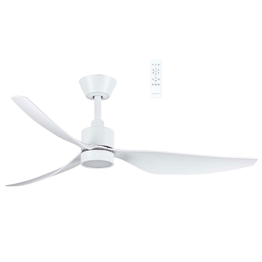 Genoa 50" DC Smart Ceiling Fan With WIFI Remote Control + LED Light Matt White - MGDC1333W