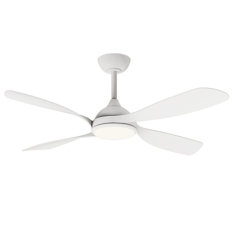 Hampton 52" DC Smart Ceiling Fan With WIFI Remote Control + LED Light Matt White - MHDC1343W