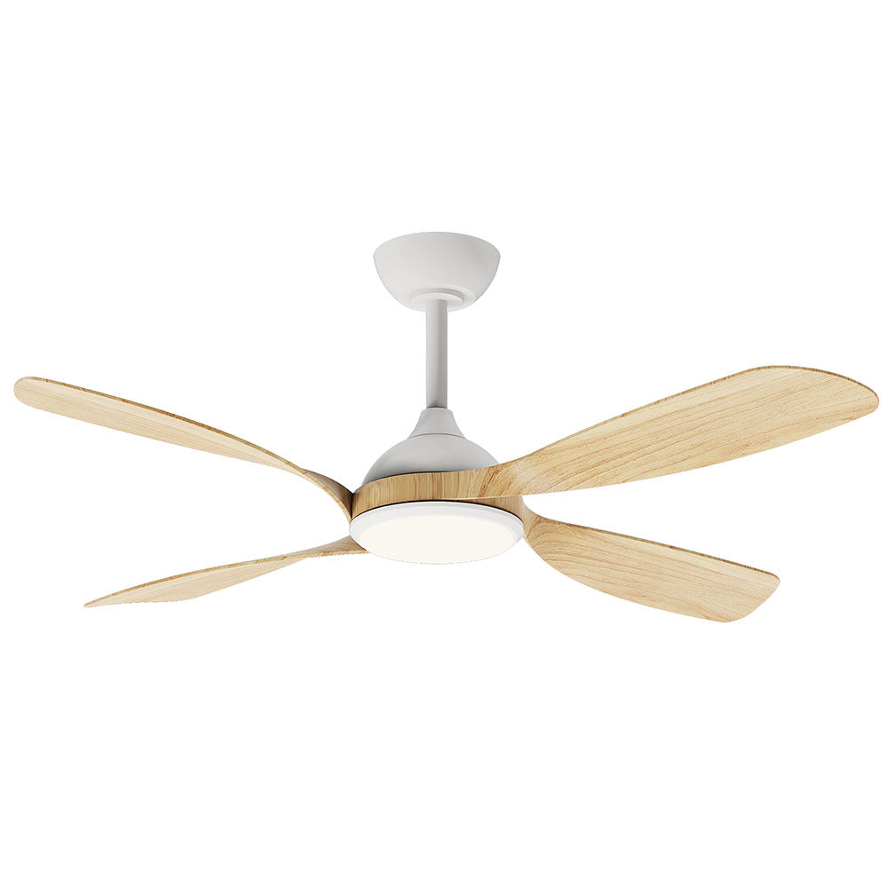 Hampton 52" DC Smart Ceiling Fan With WIFI Remote Control + LED Light White Oak - MHDC1343WO