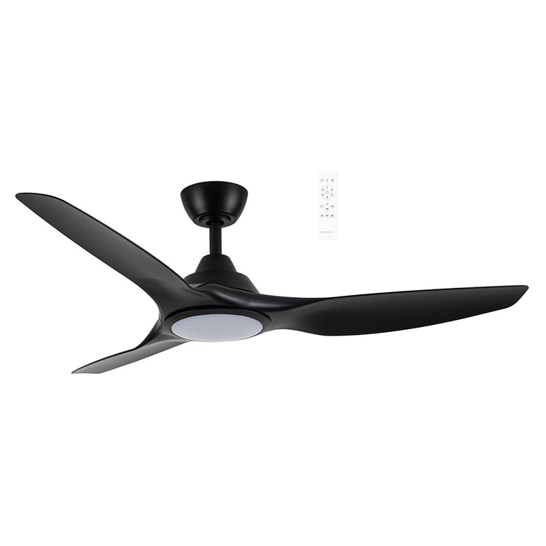 Impact 52" DC Smart Ceiling Fan With WIFI Remote Control + LED Light Matt Black - MIDC1333M