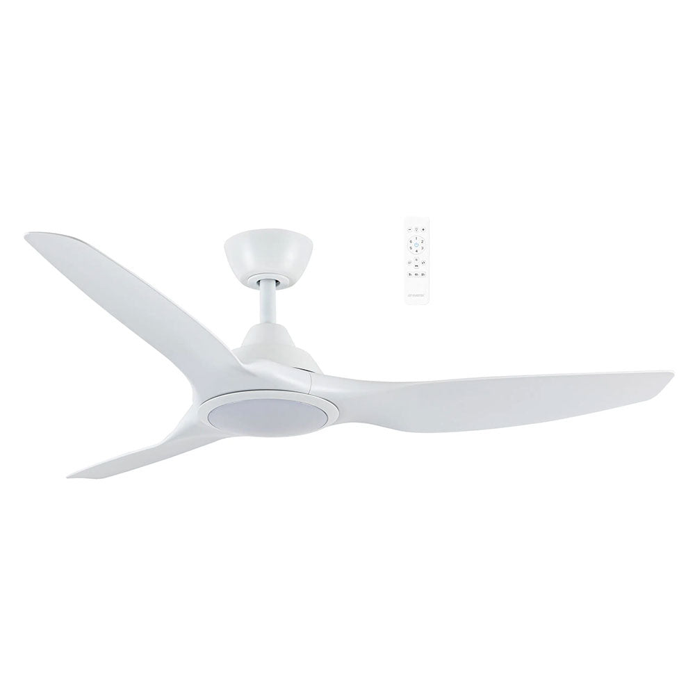 Impact 52" DC Smart Ceiling Fan With WIFI Remote Control + LED Light Matt White - MIDC1333W