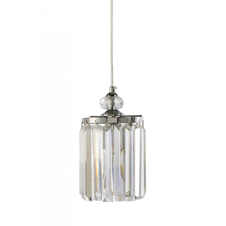 Miriana 1 Light Crystal Pendant Chrome - MIRIANA-1P CH