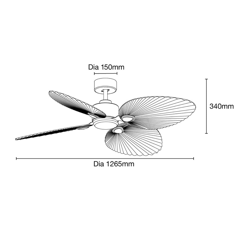 Kingston 50" DC Smart Ceiling Fan With WIFI Remote Control Old Bronze - MKDC124OB