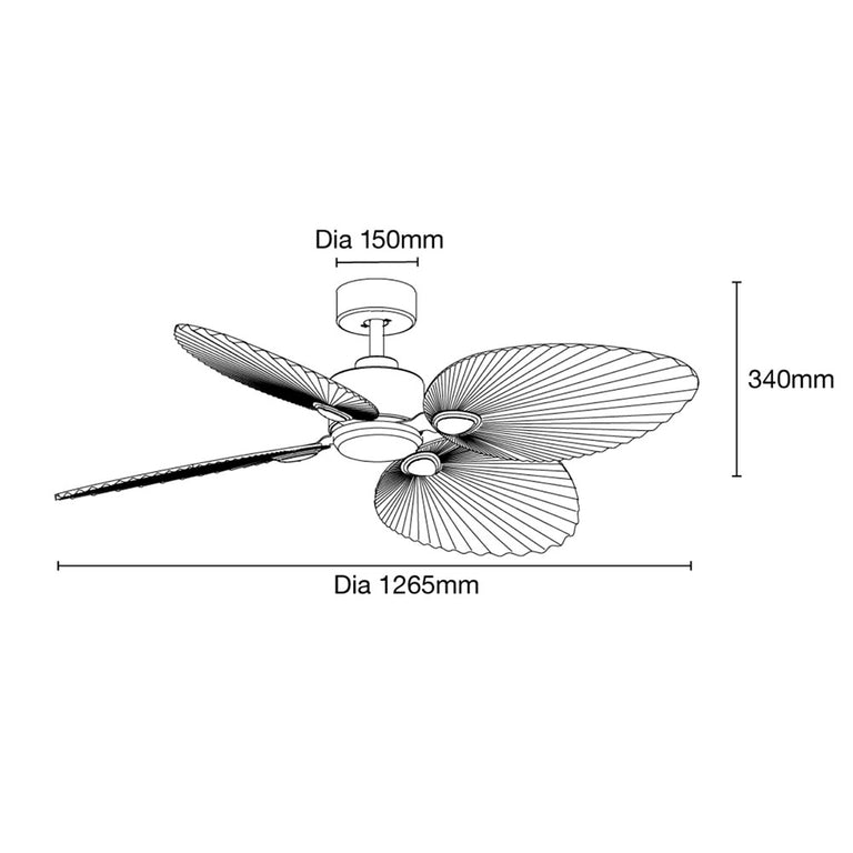 Kingston 50" DC Smart Ceiling Fan With WIFI Remote Control Old Bronze - MKDC124OB