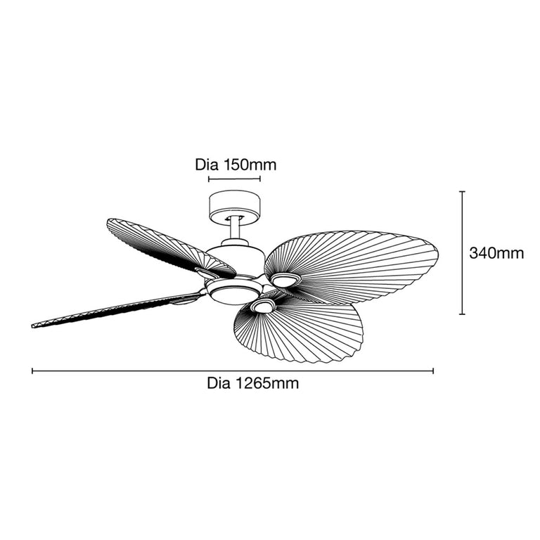 Kingston 50" DC Smart Ceiling Fan With WIFI Remote Control + LED Light Old Bronze - MKDC1243OB