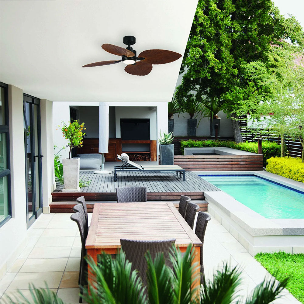 Kingston 50" DC Smart Ceiling Fan With WIFI Remote Control + LED Light Old Bronze - MKDC1243OB