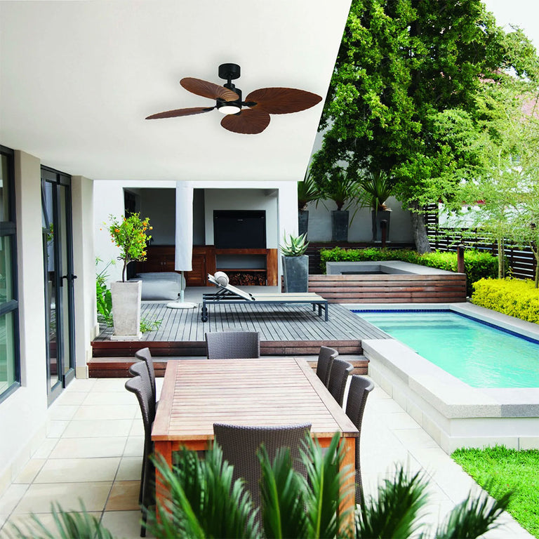 Kingston 50" DC Smart Ceiling Fan With WIFI Remote Control + LED Light Old Bronze - MKDC1243OB