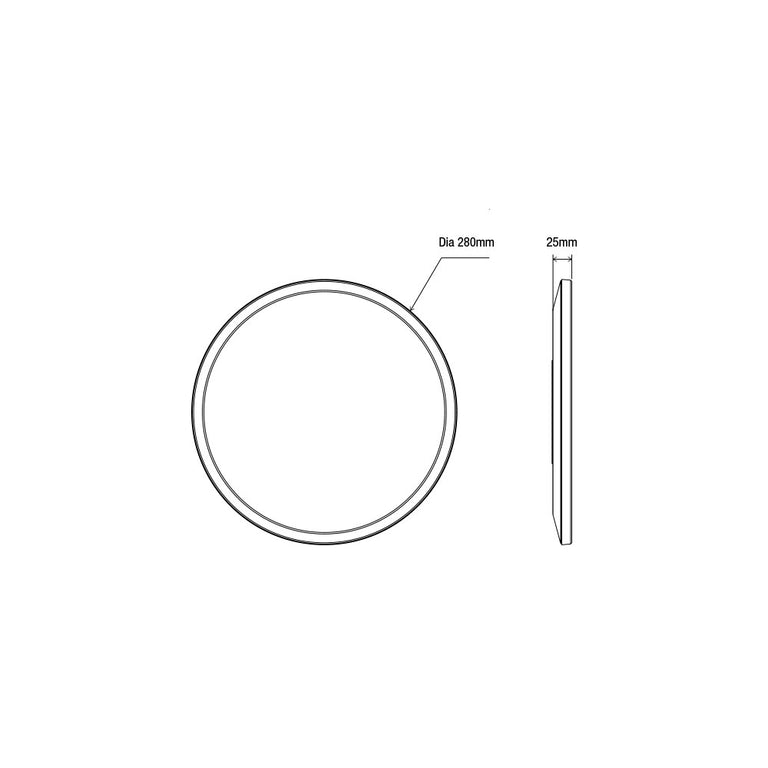 Fino 18W Ultrathin LED Oyster With Sensor White / Tri-Colour - MLFO34518WS