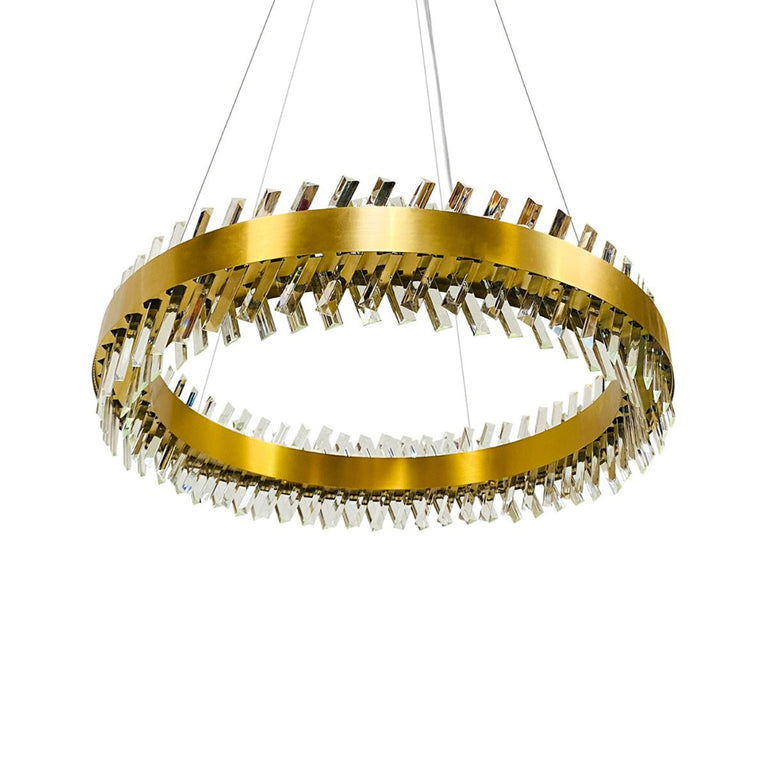 Cross 600mm 70W LED Pendant Gold / Warm White