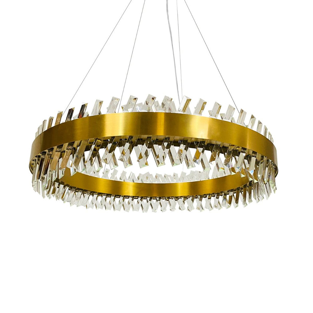 Cross 800mm 95W LED Pendant Gold / Warm White
