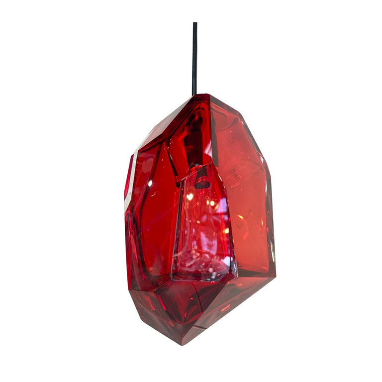 Crystal Rock Pendant Red