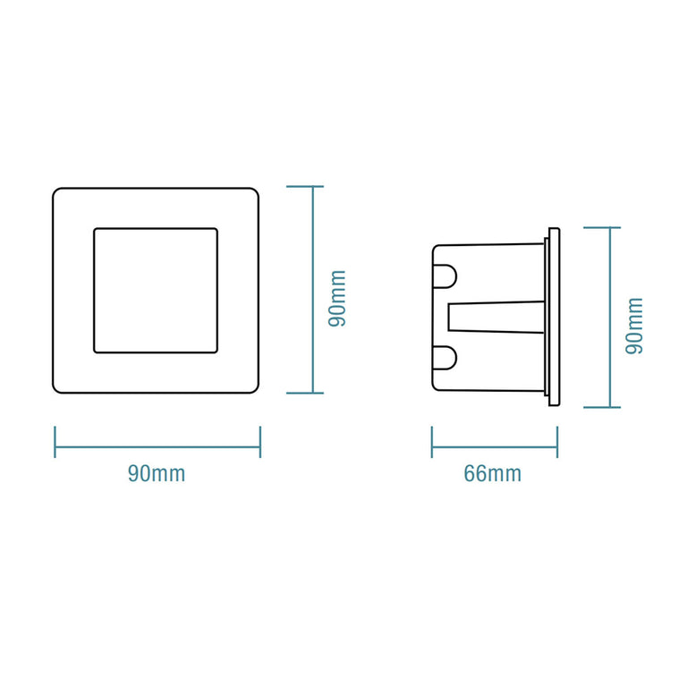 Aspen 3W LED Recessed Wall Light Matt Black / Tri-Colour - MLXA3453M