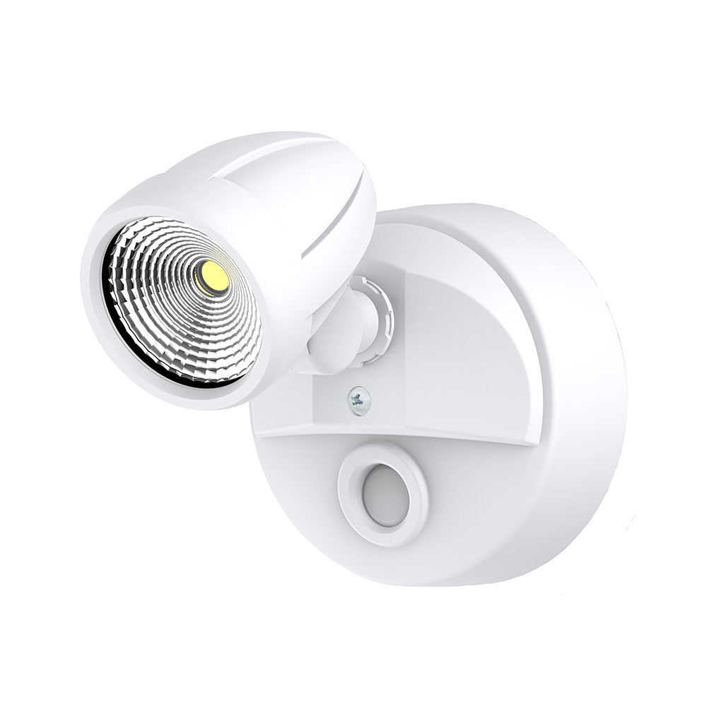 Bandit 12W LED Single Head Polycarbonate Coastal Spotlight White / Tri-Colour - MLXB3451W