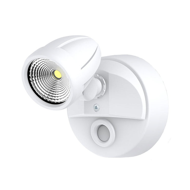 Bandit 12W LED Single Head Polycarbonate Coastal Spotlight White / Tri-Colour - MLXB3451W