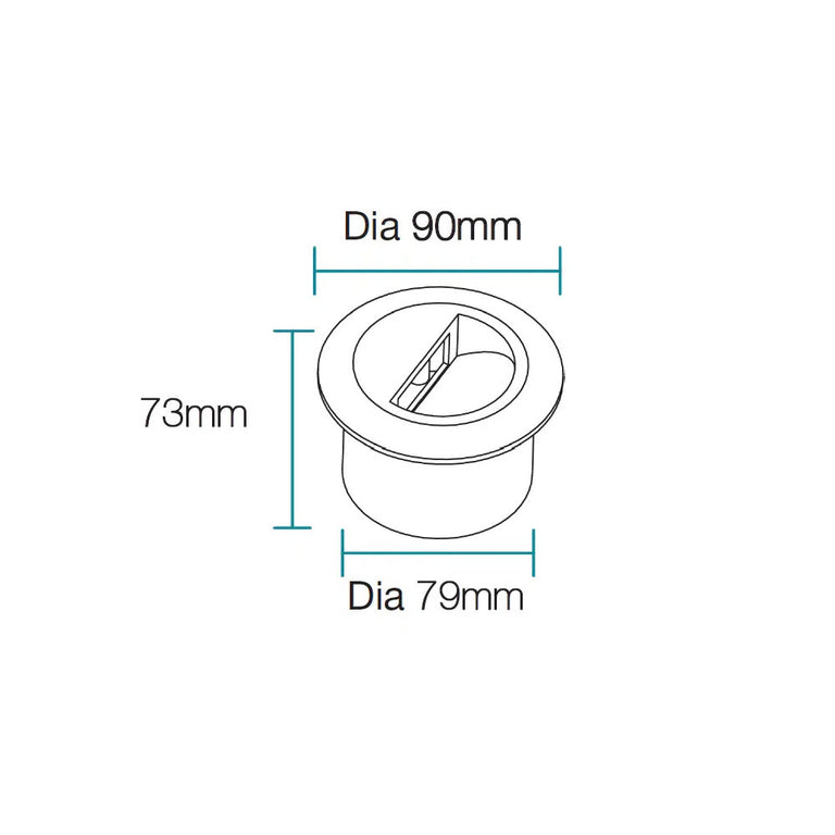 Circa 3W LED Recessed Wall Light Matt Black / Warm White - MLXC33M