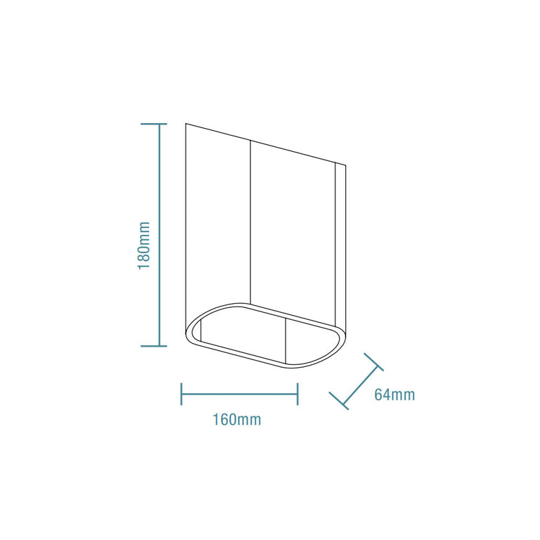 Kiora 10W Exterior Up & Down Wall Light White - MLXK34510W