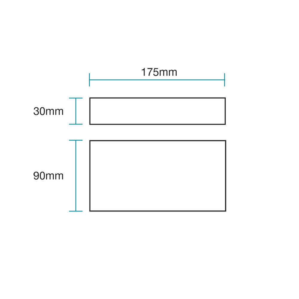 Modus 10W LED Up & Down Wall Light White / Tri-Colour - MLXM34510W