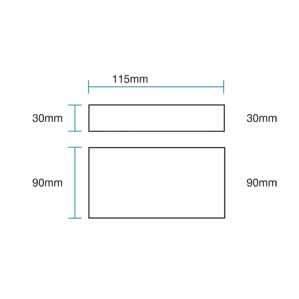 Modus 6W LED Up & Down Wall Light White / Tri-Colour - MLXM3456W
