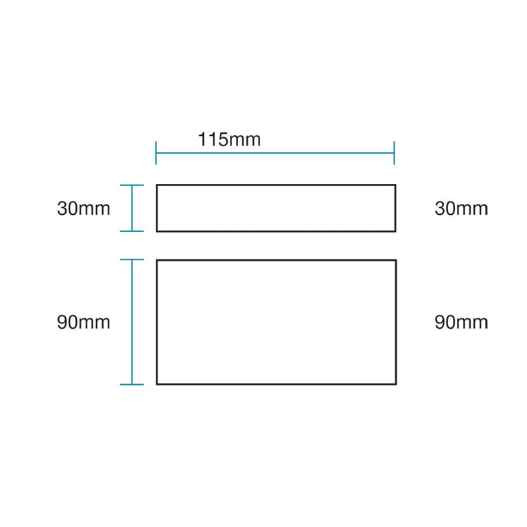 Modus 6W LED Up & Down Wall Light White / Tri-Colour - MLXM3456W