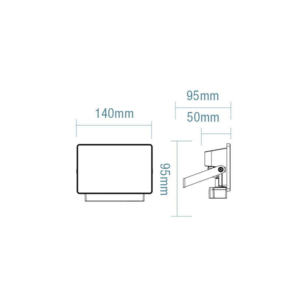 Opal 20W LED Floodlight Matt Black / Tri-Colour - MLXO34520M