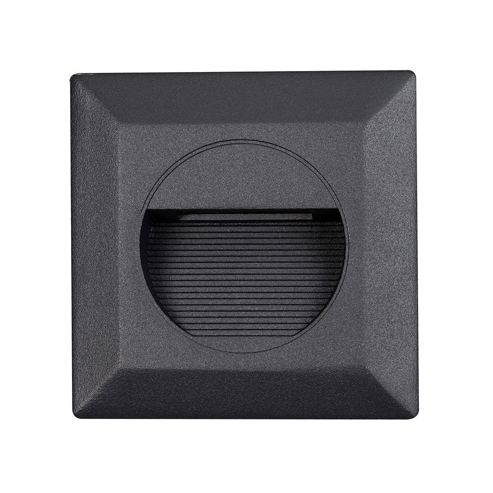 Quattro 3W LED Recessed Wall Light Matt Black / Tri-Colour - MLXQ3453M