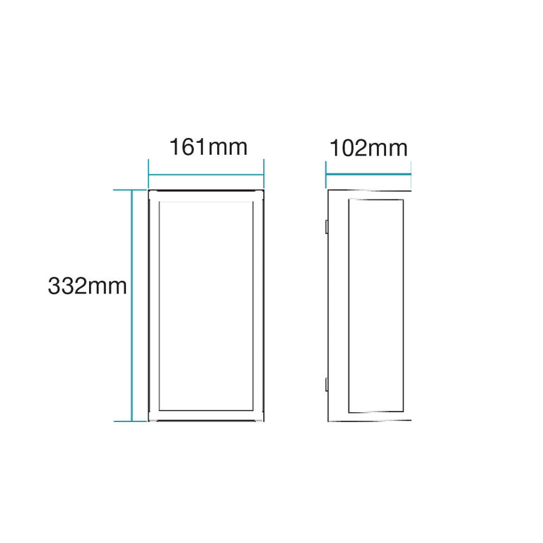 Vancouver Exterior Large Wall Light Matt Black - MLXVE27FLM