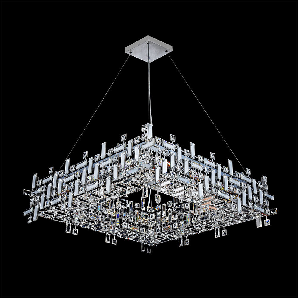 Montercarlo 12 Light Square Pendant Chrome - MONTECARLO-12