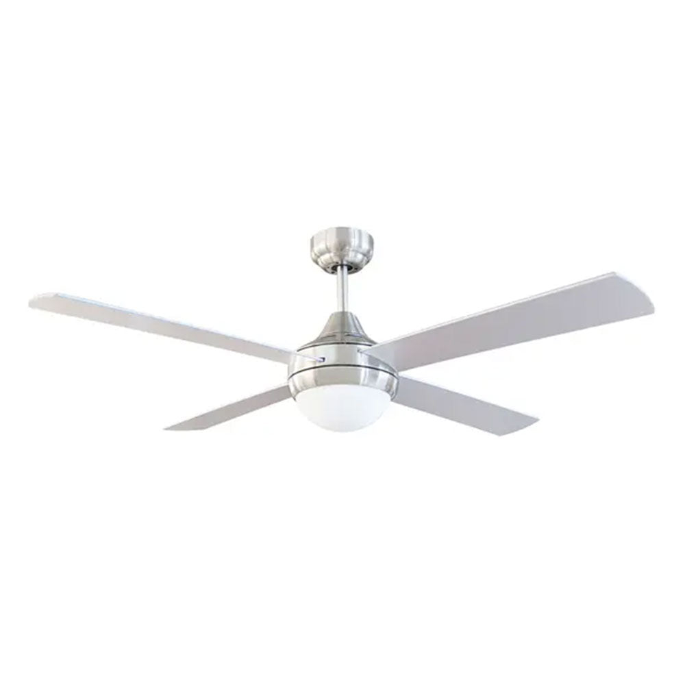 Altair 8 52" AC 4 Blade Ceiling Fan Silver with 2 x E27 Light - MP1248-4-E27/SILVER