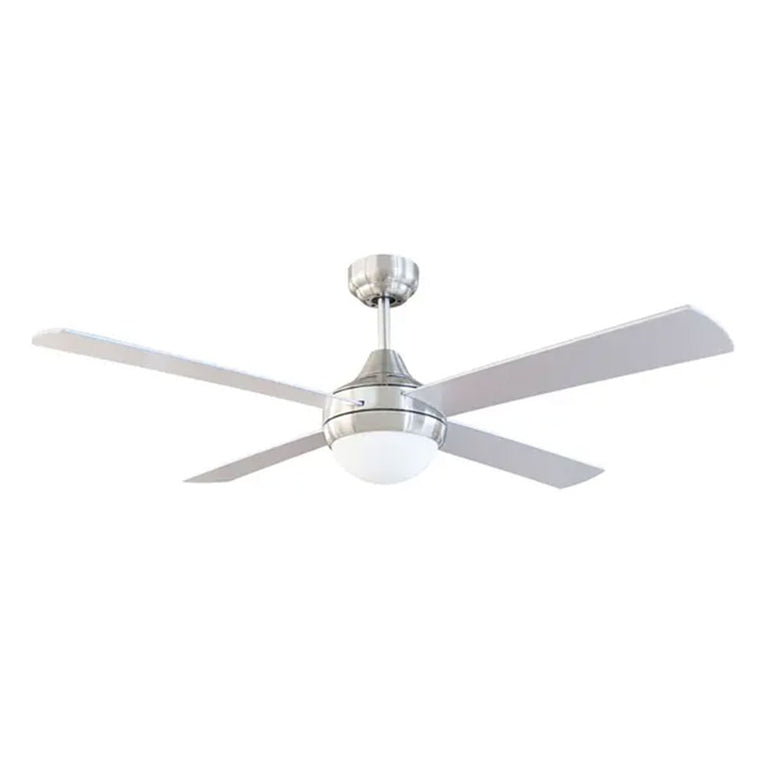 Altair 8 52" AC 4 Blade Ceiling Fan Silver with 2 x E27 Light - MP1248-4-E27/SILVER