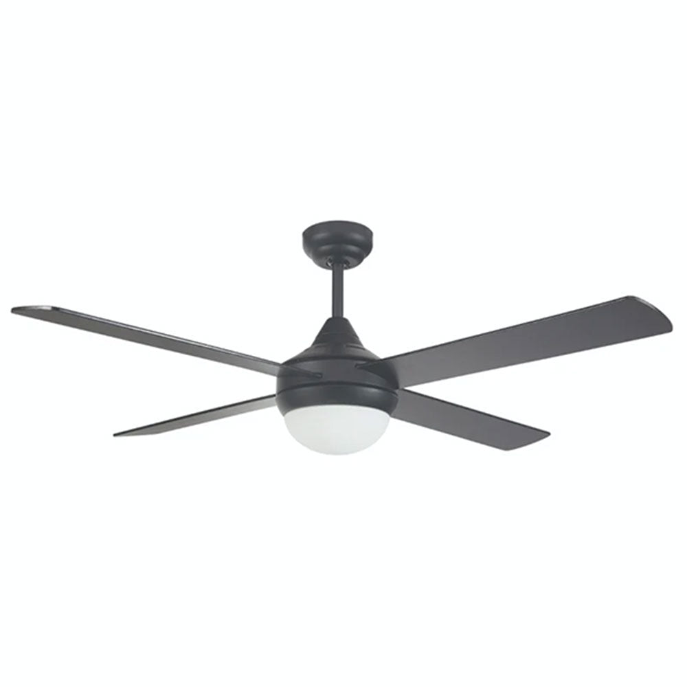 Altair 8 52" AC 4 Blade Ceiling Fan Black with 2 x E27 Light - MP1248-4-E27/BLK