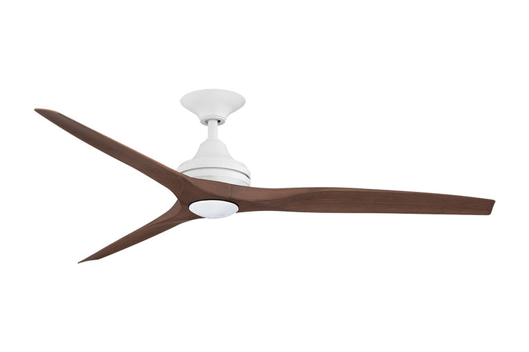 Spitfire 2 60" AC Ceiling Fan With 17W Dimmable LED Matt White Motor / Walnut Polymer Blades - MS21MW + BS21WA + SPI17LED