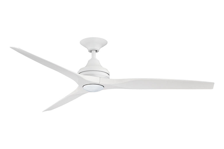 Spitfire 2 60" AC Ceiling Fan With 17W Dimmable LED Matt White Motor / White Wash Polymer Blades - MS21MW + BS21WW + SPI17LED