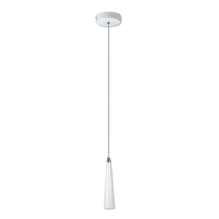 Slimline Cone 3W LED Pendant White / Warm White - MS40-WH