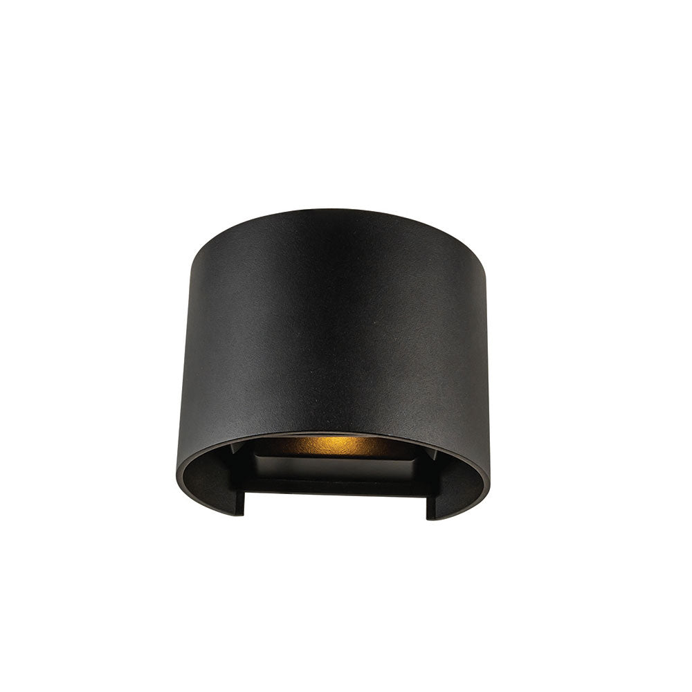 Nico 6 Watt Exterior LED Wall Light Black / Warm White - MXD8406BLK