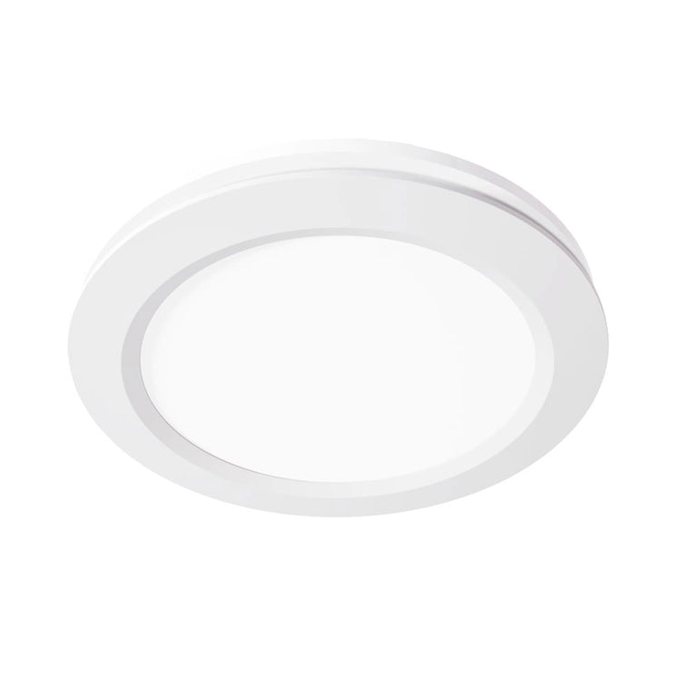 Saturn Large Round Bathroom Exhaust Fan With Flex & Plug Tricolour LED Light - MXFSLR25W