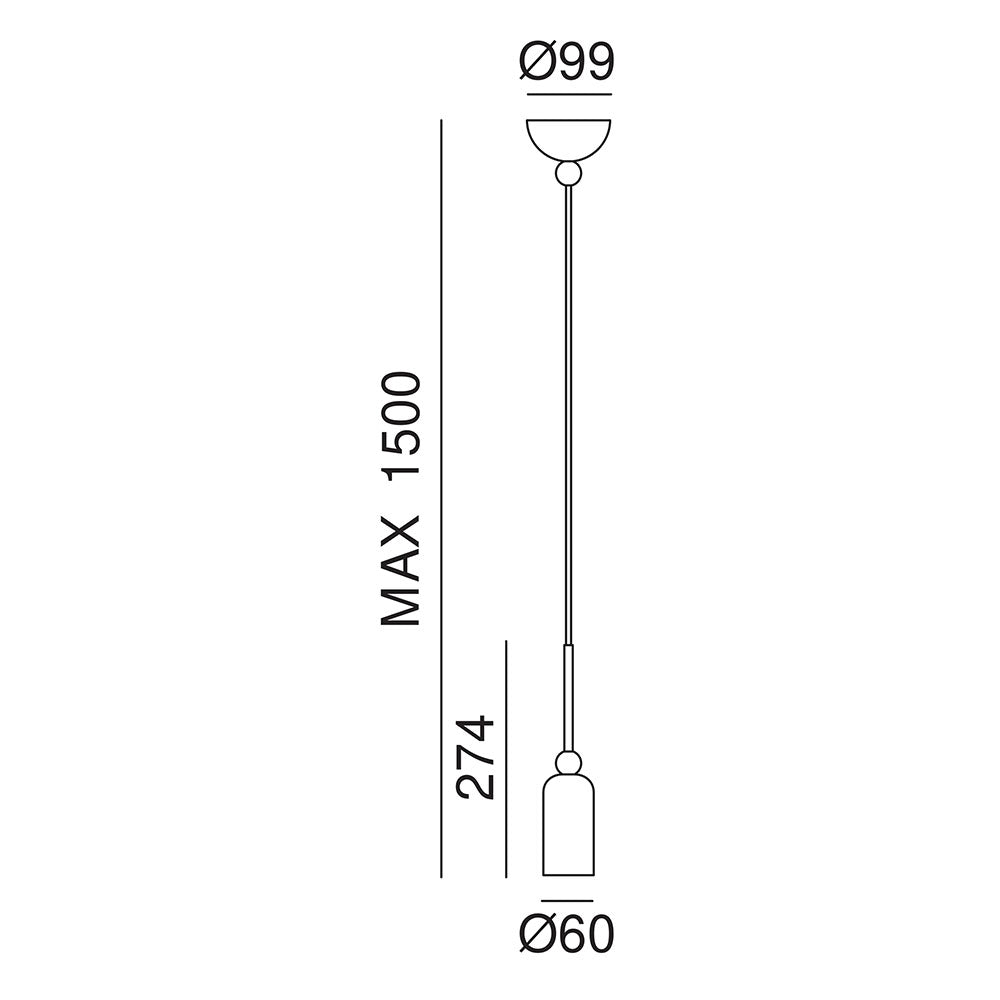 Madame 1 Light Pendant Natural Brass - 288.01.ON