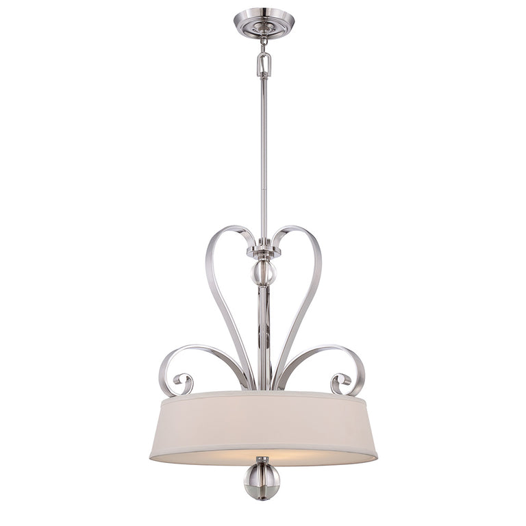 Madison Manor 4 Light Pendant Imperial Silver - QZ-MADISON-MANOR-P-IS