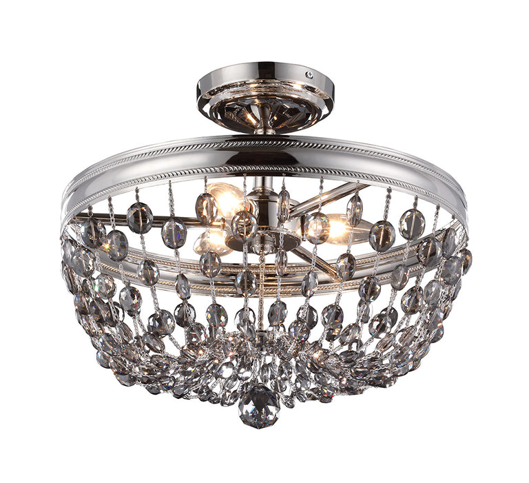 Malia 3 Light Semi Flush Polished Nickel - FE-MALIA-SF