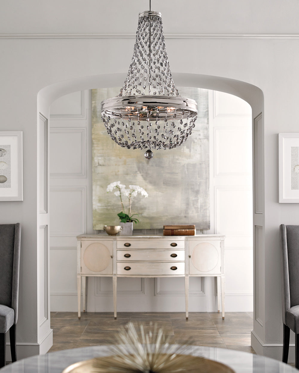 Malia 8 Light Chandelier Polished Nickel - FE-MALIA8