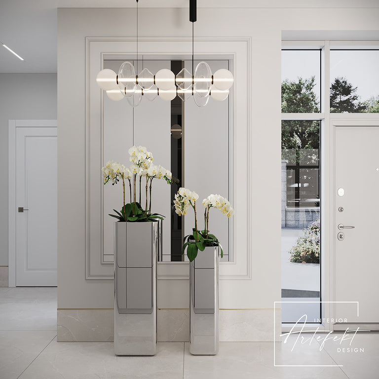 Mapi 3 Light LED Linear Pendant Matt Black / Clear - ARO.C1235/CLR