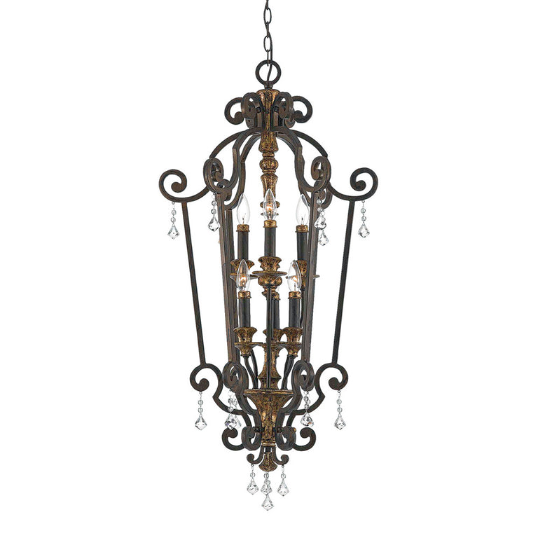 Marquette 6 Light Pendant Heirloom - QZ-MARQUETTE6-B