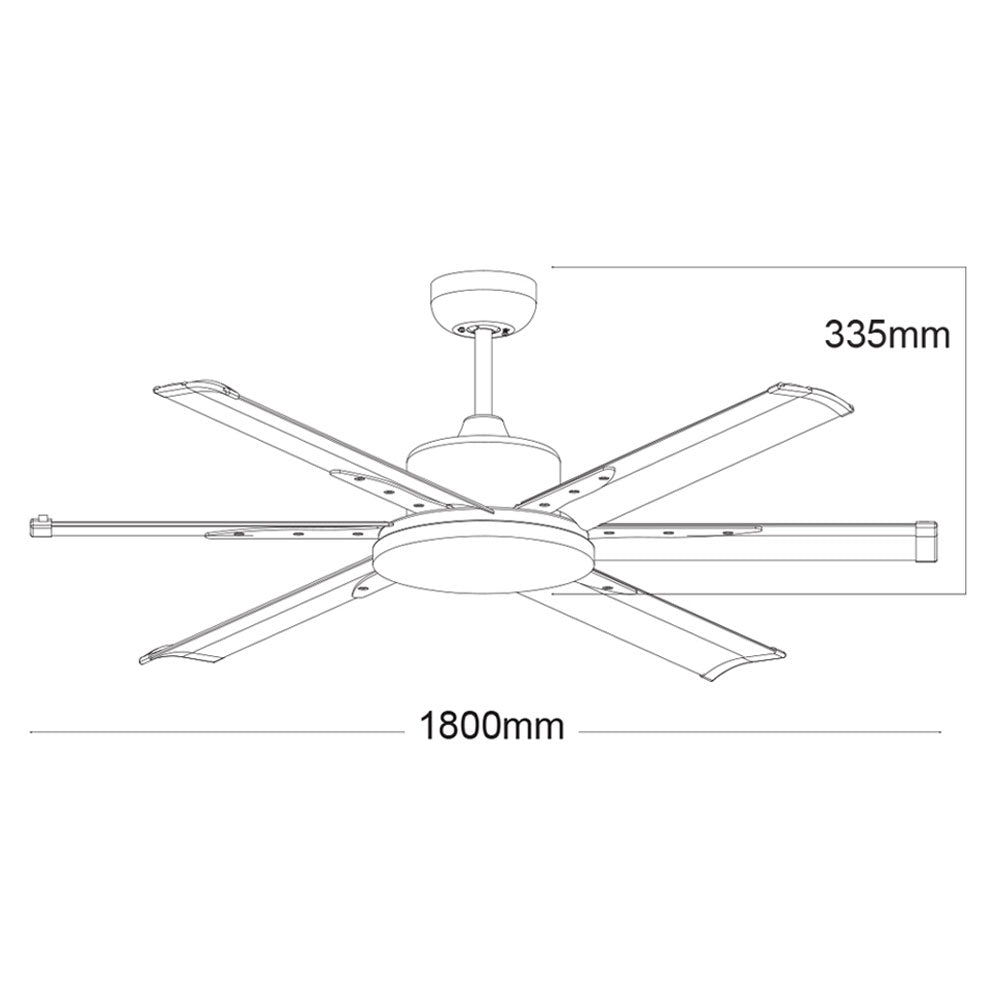Albatross 72" DC Ceiling Fan Brushed Nickel - MAFMBR + MAF180B