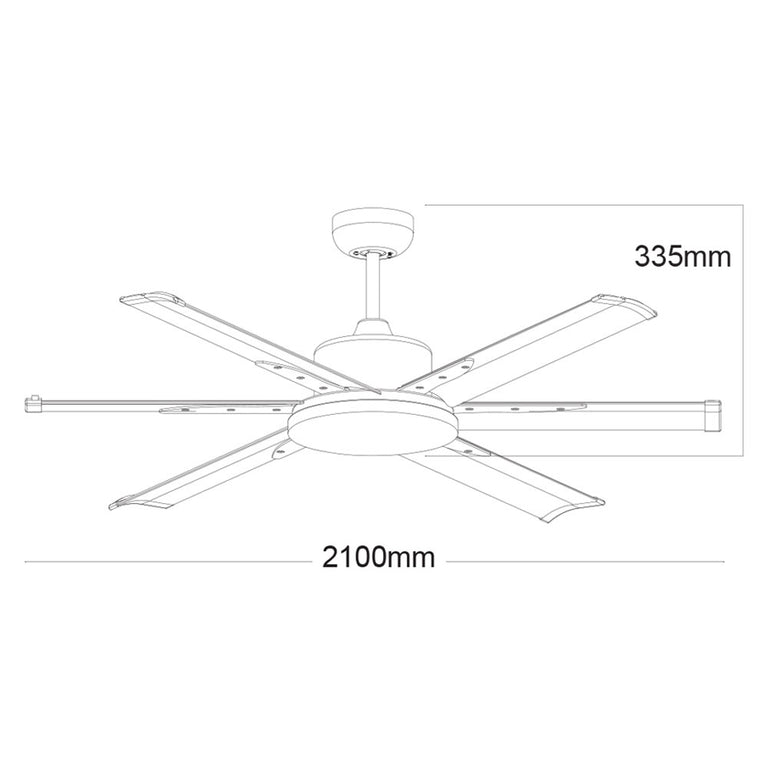 Albatross 84" DC Ceiling Fan Brushed Nickel - MAFMBR + MAF210B